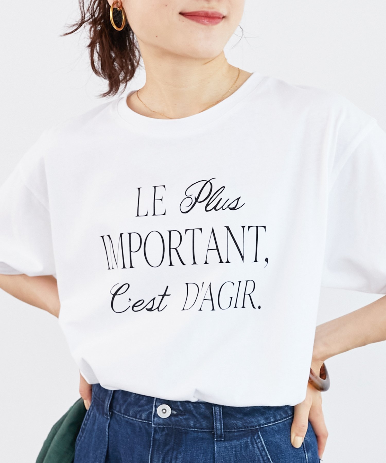 【ルクールブラン/le.coeur blanc】の《手洗い可能》Le plusロゴTシャツ インテリア・キッズ・メンズ・レディースファッション・服の通販 founy(ファニー) 　ファッション　Fashion　レディースファッション　Fashion for Women　トップス・カットソー　Cut & Sew Tops　シャツ・ブラウス・オフィスカジュアル　Elegant Blouses & Button-Ups　ロングTシャツ・Tシャツ　Longline T-Shirts & Tees　おすすめ　Recommended / Our Picks　ストレート　Straight, Straight Cut　スリット　Slit, Slit Detail　フランス　France, French　定番　Standard, Basic Item　オフ|ID: prp329100004582200 ipo3291000000033271440