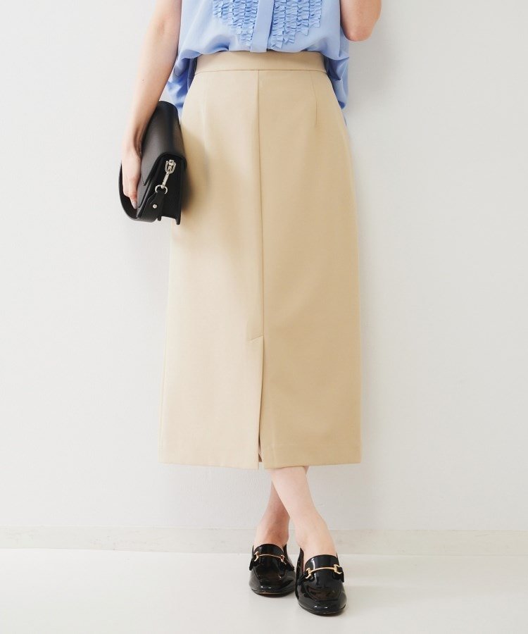 【アンタイトル/UNTITLED】の2WAYツイルナロースカート インテリア・キッズ・メンズ・レディースファッション・服の通販 founy(ファニー) 　ファッション　Fashion　レディースファッション　Ladies' Fashion Online　スカート　Skirt　ストレッチ　Stretch　スリット　Slit　ツイル　Twill　ボトム　Bottom　ポケット　Pocket　エレガント 上品　Elegant　ベージュ|ID: prp329100004582205 ipo3291000000032469573