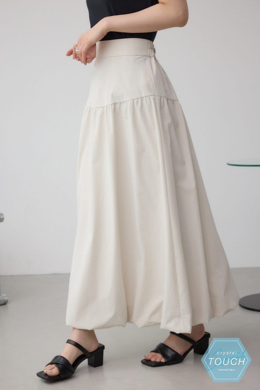 【アズール バイ マウジー/AZUL by moussy】の【堀田茜さん着用アイテム】C/T撥水バルーンギャザースカート インテリア・キッズ・メンズ・レディースファッション・服の通販 founy(ファニー) 　ファッションモデル・俳優・女優　Models　女性　Women　堀田茜　Hotta Akane　ファッション　Fashion　レディースファッション　Fashion for Women　スカート　Skirts　おすすめ　Recommended / Our Picks　ギャザー　Gathered, Ruffled　セットアップ　Set-Up, Coordinated Outfit　トレンド　Trend, Trending Now　バルーン　Balloon, Balloon Silhouette　ブルゾン　Blouson, Bomber Jacket　夏　Summer　L/BEG1|ID: prp329100004582208 ipo3291000000032712274