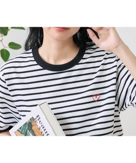 【フリークスストア/FREAK'S STORE】のワンポイントハート刺繍 ボーダーリンガーTシャツ 24SS 人気、トレンドファッション・服の通販 founy(ファニー) ファッション Fashion レディースファッション WOMEN トップス・カットソー Tops/Tshirt シャツ/ブラウス Shirts/Blouses ロング / Tシャツ T-Shirts 2024年 2024 2024春夏・S/S Ss,Spring/Summer,2024 ボーダー Border ワンポイント One Point 夏 Summer S/S・春夏 Ss・Spring/Summer |ID:prp329100004582212