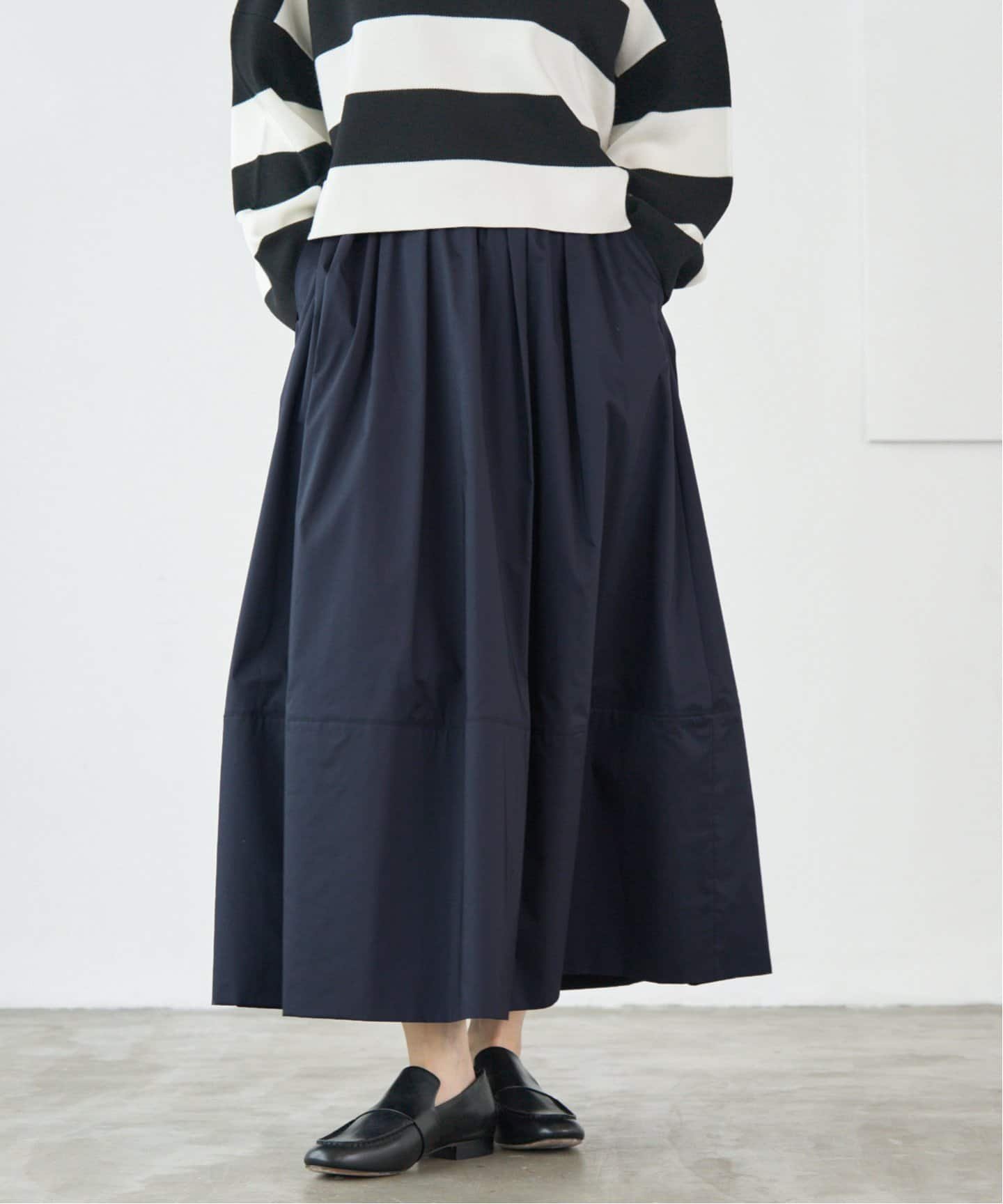 【イエナ/IENA】のタフタトリミングスカート インテリア・キッズ・メンズ・レディースファッション・服の通販 founy(ファニー) 　ファッション　Fashion　レディースファッション　Fashion for Women　スカート　Skirts　ネイビー|ID: prp329100004582214 ipo3291000000033052715