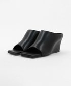 【ユナイテッドアローズ/UNITED ARROWS】のMARW UNITED ARROWS+ODETTE E ODILE スクエア ウエッジソール サンダル BLACK|ID: prp329100004582218 ipo3291000000032592734