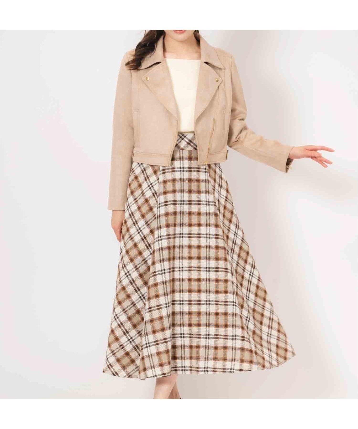 【ノエラ/Noela】のバスケットチェックスカート インテリア・キッズ・メンズ・レディースファッション・服の通販 founy(ファニー) 　ファッション　Fashion　レディースファッション　Ladies' Fashion Online　スカート　Skirt　チェック　Check　バスケット　Basket　ポケット　Pocket　ベージュ|ID: prp329100004582231 ipo3291000000032592287