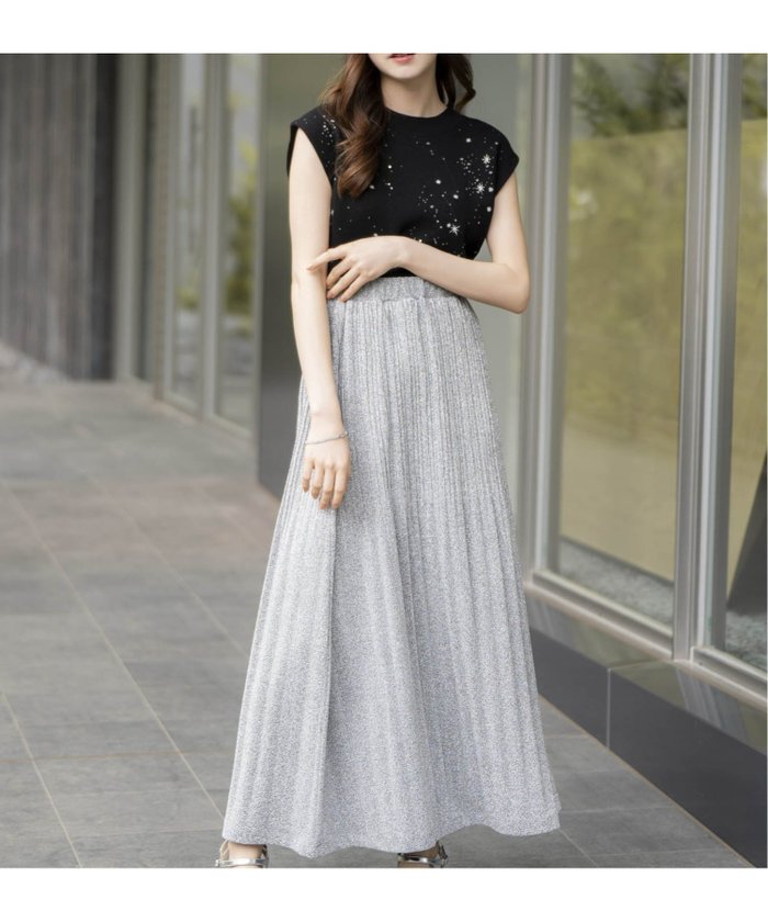 【ノエラ/Noela】のラメプリーツスカート インテリア・キッズ・メンズ・レディースファッション・服の通販 founy(ファニー) https://founy.com/ ファッション Fashion レディースファッション Ladies' Fashion Online スカート Skirt プリーツスカート Pleated Skirts カットソー Cut And Sew トレンド Trend プリーツ Pleats ラベンダー Lavender |ID: prp329100004582246 ipo3291000000032690412