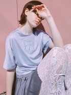 【ファーファー/FURFUR】のリボンロゴ刺繍ワイドスリーブTシャツ 人気、トレンドファッション・服の通販 founy(ファニー) ファッション Fashion レディースファッション WOMEN トップス・カットソー Tops/Tshirt シャツ/ブラウス Shirts/Blouses ロング / Tシャツ T-Shirts カットソー Cut And Sew スリーブ Sleeve フェミニン Feminine リボン Ribbon ワイド Wide thumbnail SAX[083]|ID: prp329100004582325 ipo3291000000032470559