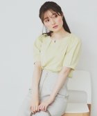 【インデックス/INDEX】のフロントパール調タックパフトップス【UV/接触冷感/洗濯機洗い可】 ライトイエロー|ID: prp329100004582357 ipo3291000000032671846