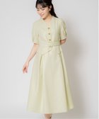 【ノエラ/Noela】のリネンライクレイヤードスタイルワンピース 人気、トレンドファッション・服の通販 founy(ファニー) ファッション Fashion レディースファッション Ladies' Fashion Online ワンピース Dress ジャケット Jacket ドッキング Docking ポケット Pocket thumbnail イエロー|ID: prp329100004582367 ipo3291000000032671803