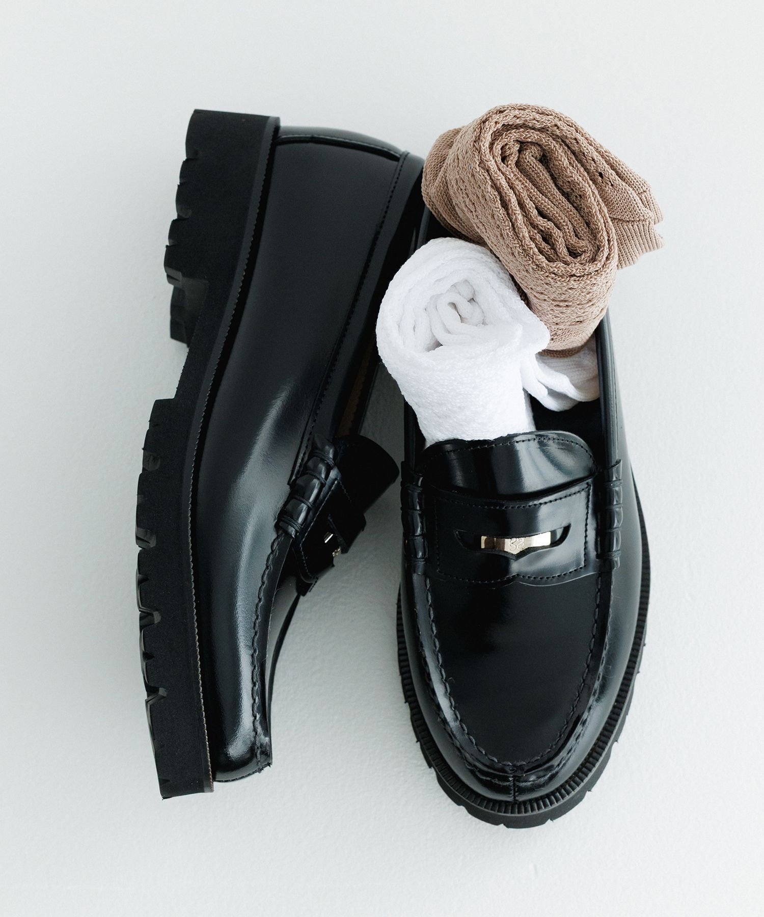 【サロン アダム エ ロペ/SALON adam et rope'】の【HARUTA(ハルタ) for SALON】別注ガラスレザーローファー インテリア・キッズ・メンズ・レディースファッション・服の通販 founy(ファニー) 　ファッション　Fashion　レディースファッション　Ladies' Fashion Online　別注　Special Order　ブラック(01)|ID: prp329100004582397 ipo3291000000032554026