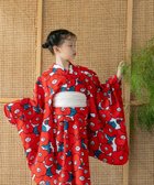 【ローリーズファーム/LOWRYS FARM / KIDS】のセパレートユカタセット 人気、トレンドファッション・服の通販 founy(ファニー) ファッション Fashion キッズファッション Fashion for Kids セパレート Separate, Two-Piece プリント Print, Printed Pattern モダン Modern, Contemporary モノトーン Monotone, Black and White 羽織 Haori, Light Jacket thumbnail アカツバキ|ID: prp329100004582408 ipo3291000000032986733