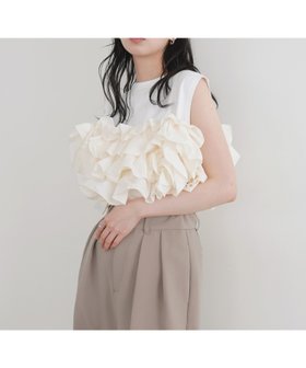 【リアン/Lian】のフリルビスチェドッキングT 人気、トレンドファッション・服の通販 founy(ファニー) ファッション Fashion レディースファッション Fashion for Women トップス・カットソー Cut & Sew Tops ビスチェ Bustiers & Corset Tops / Layered Bustier Style フリル Frill, Ruffle |ID:prp329100004582460