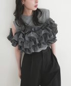 【リアン/Lian】のフリルビスチェドッキングT 人気、トレンドファッション・服の通販 founy(ファニー) ファッション Fashion レディースファッション Fashion for Women トップス・カットソー Cut & Sew Tops ビスチェ Bustiers & Corset Tops / Layered Bustier Style フリル Frill, Ruffle thumbnail グレー|ID: prp329100004582460 ipo3291000000032566529