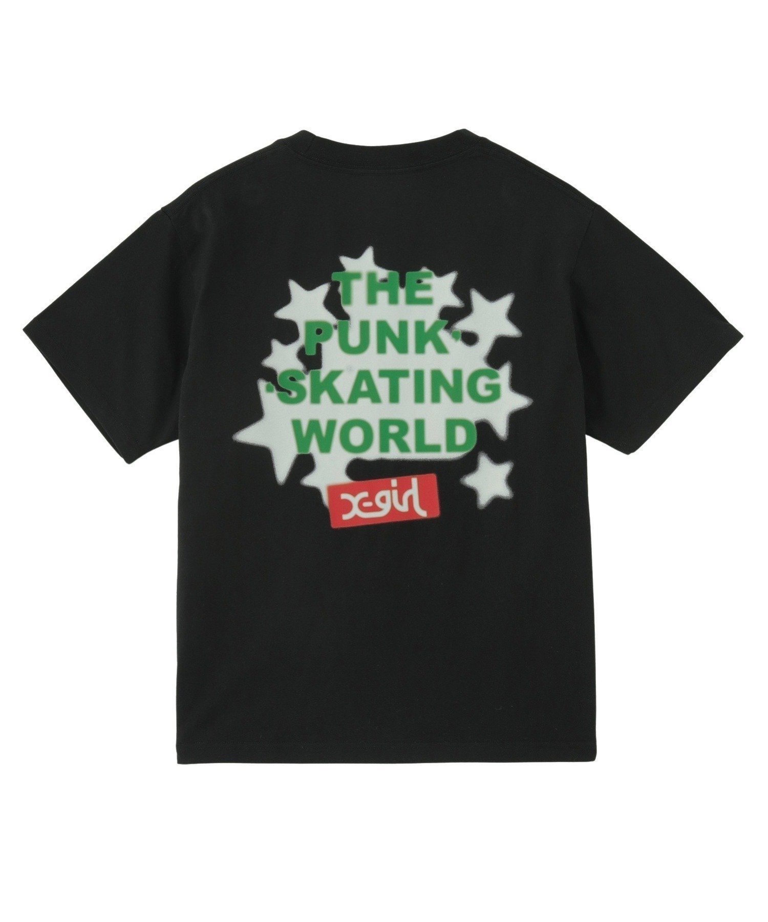 【エックスガール/X-girl】のSTAR SPRAY LOGO S/S TEE X-girl 人気、トレンドファッション・服の通販 founy(ファニー) 　ファッション　Fashion　レディースファッション　Fashion for Women　グラフィック　Graphic, Graphic Design　デニム　Denim, Jeans Material　プリント　Print, Printed Pattern　ベーシック　Basic, Essential　半袖　Short Sleeve, Half Sleeve　夏　Summer　定番　Standard, Basic Item　S/S・春夏　SS, Spring/Summer, Warm Season　 other-1|ID: prp329100004582467 ipo3291000000032713129