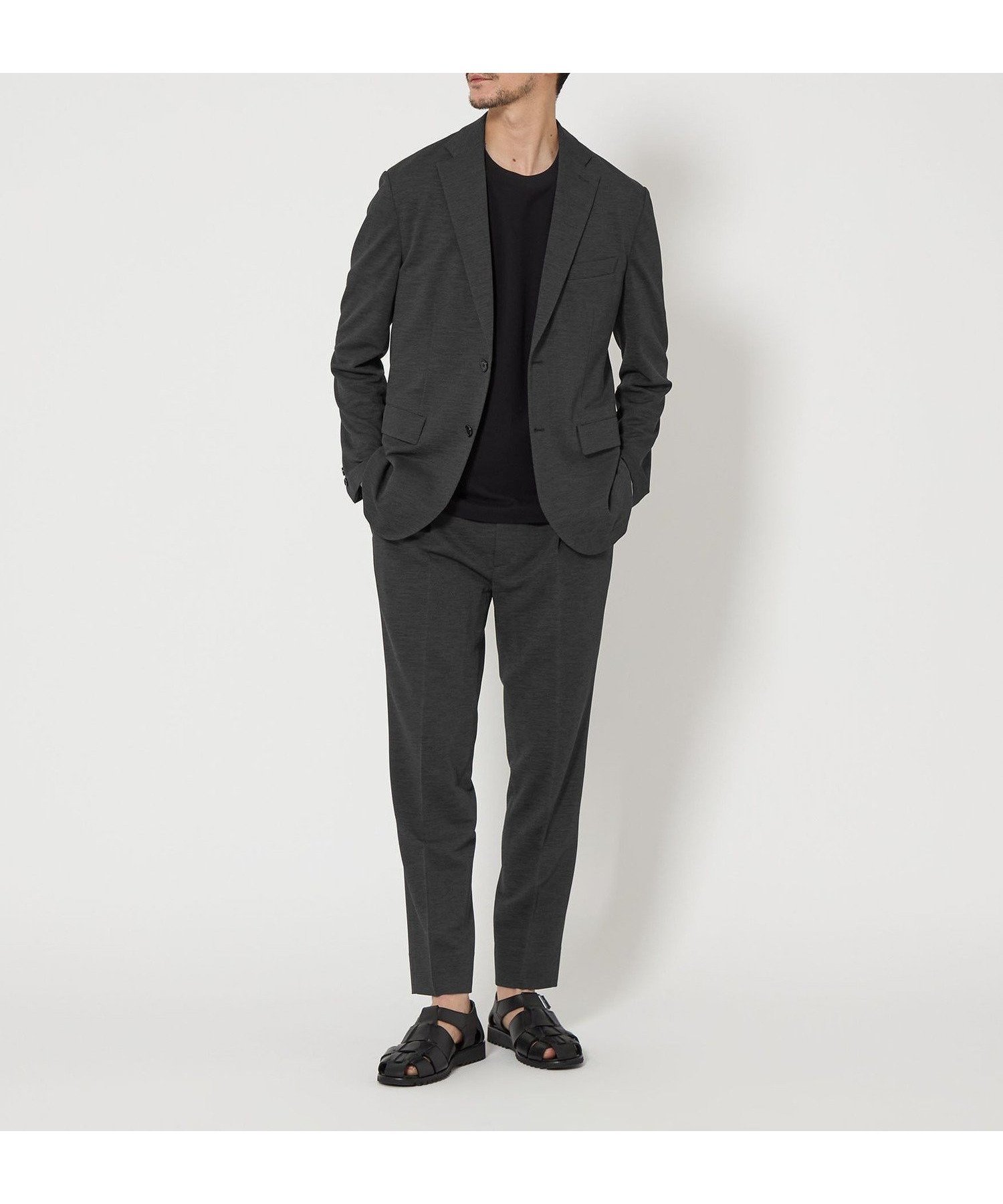 【ビューティ&ユース ユナイテッドアローズ/BEAUTY&YOUTH / UNITED ARROWS / MEN】の【WEB限定 WARDROBE SMART】ドライ カノコ セットアップ/ジャケット イージーパンツ インテリア・キッズ・メンズ・レディースファッション・服の通販 founy(ファニー) 　ファッション　Fashion　メンズファッション　Fashion for Men　ボトムス　Bottoms　インナー　Innerwear　ウォッシャブル　Machine Washable　コイン　Coin, Coin Design　鹿の子　Piqué, Kanoko Fabric　サマー　Summer, Summer Style　シェイプ　Shape, Slim Fit　ショルダー　Shoulder, Shoulder Strap　ジャケット　Jacket, Outerwear　スマート　Smart, Elegant　セットアップ　Set-Up, Coordinated Outfit　バランス　Balance, Style Balance　ファブリック　Fabric, Textile　フィット　Fit, Slim Fit　フラップ　Flap, Flap Pocket　プリーツ　Pleats, Pleated　ポケット　Pocket, Pocket Detail　おすすめ　Recommended / Our Picks　夏　Summer　入学式　Entrance Ceremony　卒業式　Graduation Ceremony　DK.GRAY|ID: prp329100004582510 ipo3291000000032764279