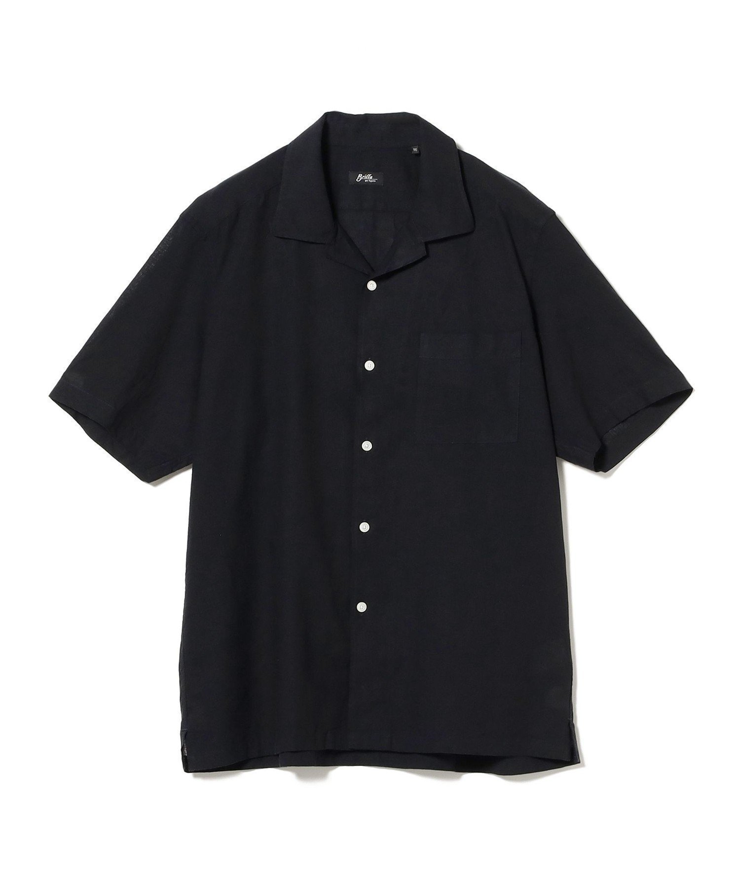 【ビームス/BEAMS / MEN】のリネンコットン オープンカラー ショートスリーブシャツ インテリア・キッズ・メンズ・レディースファッション・服の通販 founy(ファニー) 　ファッション　Fashion　メンズファッション　Men's Style Online　インナー　Inner　ジャケット　Jacket　リネン　Linen　リラックス　Relax　夏　Summer　BLACK/9990|ID: prp329100004582611 ipo3291000000032570754