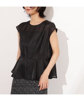 【エヌ ナチュラルビューティーベーシック/N.Natural Beauty basic】のバックリボンシアーブラウス 人気、トレンドファッション・服の通販 founy(ファニー) ファッション Fashion レディースファッション Fashion for Women トップス・カットソー Cut & Sew Tops シャツ・ブラウス・オフィスカジュアル Elegant Blouses & Button-Ups おすすめ Recommended / Our Picks インナー Innerwear キャミソール Camisole, Spaghetti Strap Top シアー Sheer, See-Through シンプル Simple, Minimal デニム Denim, Jeans Material マニッシュ Mannish, Boyish リボン Ribbon, Bow |ID:prp329100004582619