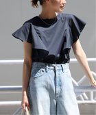 【ジャーナルスタンダード レリューム/JOURNAL STANDARD relume】の《追加》コットンボイルラッフルブラウス ネイビー|ID:prp329100004582668