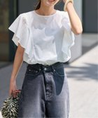 【ジャーナルスタンダード レリューム/JOURNAL STANDARD relume】の《追加》コットンボイルラッフルブラウス ホワイト B|ID:prp329100004582668