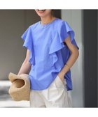 【ジャーナルスタンダード レリューム/JOURNAL STANDARD relume】の《追加》コットンボイルラッフルブラウス ブルー A|ID:prp329100004582668