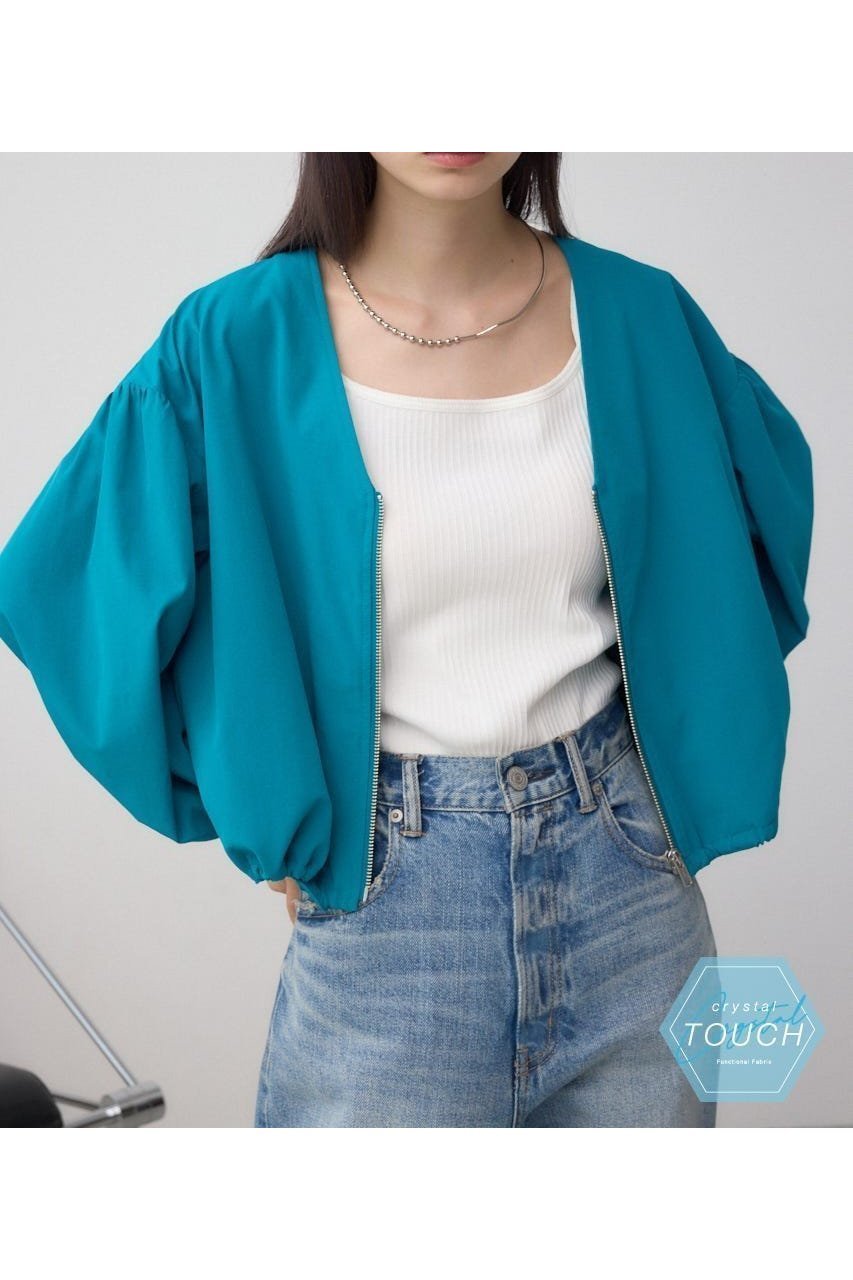 【アズール バイ マウジー/AZUL by moussy】の【堀田茜さん着用アイテム】C/T撥水バルーンV/Nブルゾン インテリア・キッズ・メンズ・レディースファッション・服の通販 founy(ファニー) 　ファッションモデル・俳優・女優　Models　女性　Women　堀田茜　Hotta Akane　ファッション　Fashion　レディースファッション　Ladies' Fashion Online　アウター　Coat Outerwear　ブルゾン　Blouson/Jackets　おすすめ　Recommend　スリーブ　Sleeve　セットアップ　Set Up　ドローコード　Draw Cord　バルーン　Balloon　ブルゾン　Blouson　夏　Summer　BLU|ID: prp329100004582705 ipo3291000000032473960