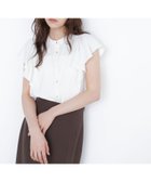 【ナチュラル ビューティー ベーシック/NATURAL BEAUTY BASIC】のメタルボタンフリルスリーブブラウス オフホワイト1|ID: prp329100004582714 ipo3291000000033559207