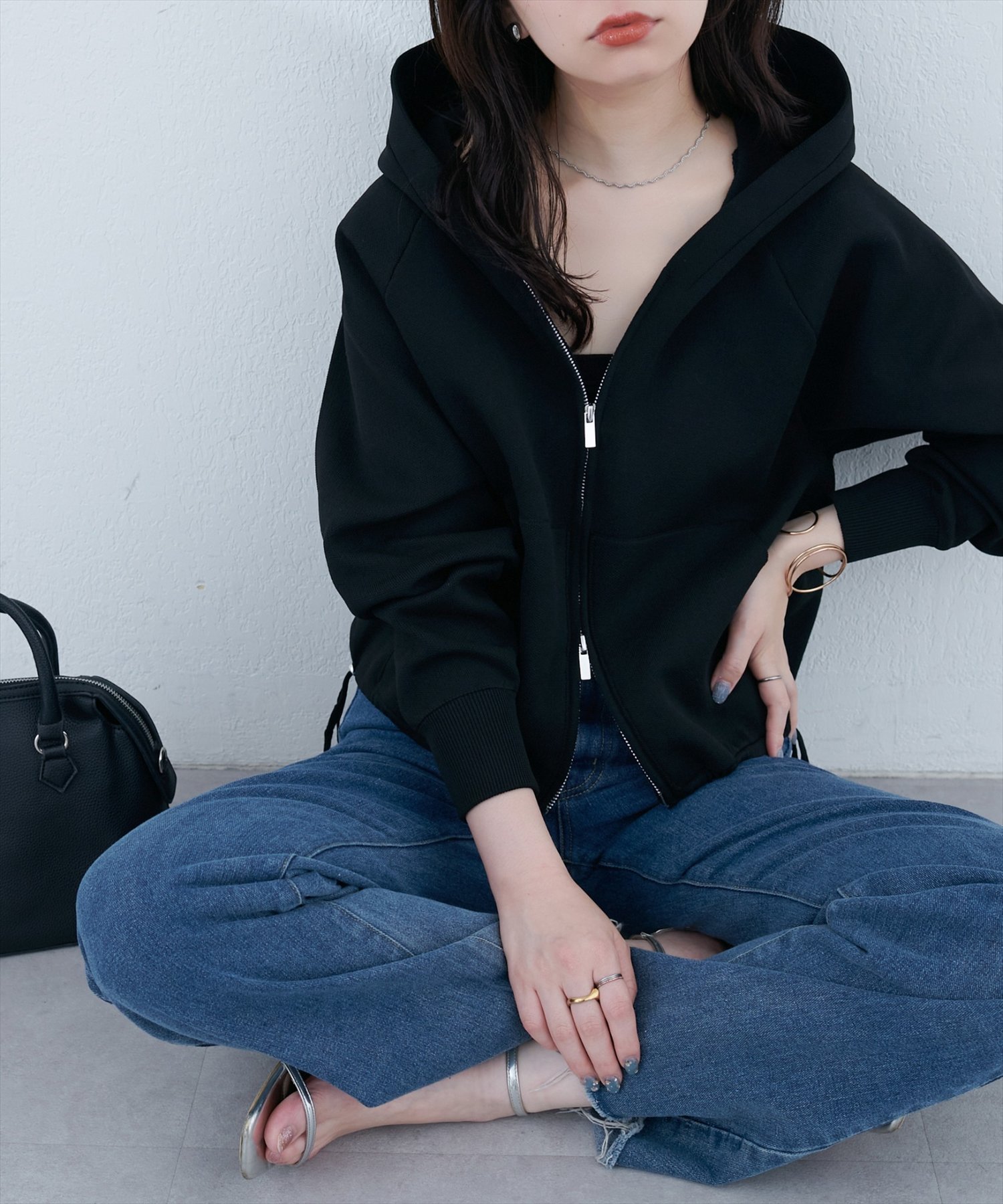 【ナチュラルクチュール/natural couture】の【WEB限定】ニットジップフーディーブルゾン インテリア・キッズ・メンズ・レディースファッション・服の通販 founy(ファニー) 　ファッション　Fashion　レディースファッション　WOMEN　アウター　Coat Outerwear　ブルゾン　Blouson/Jackets　トップス・カットソー　Tops/Tshirt　ニット　Knit Tops　2025年　2025　ブラック|ID: prp329100004582717 ipo3291000000032474016