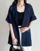 【リエディ/Re:EDIT】のメッシュ金釦テーラード半袖ジャケット 人気、トレンドファッション・服の通販 founy(ファニー) ファッション Fashion レディースファッション Fashion for Women アウター Coat / Outerwear Collection レディースジャケット・軽アウター Jackets おすすめ Recommended / Our Picks なめらか Smooth, Silky Texture ジャケット Jacket, Outerwear スラックス Slacks, Dress Pants スリーブ Sleeve, Long Sleeve / Short Sleeve テーラード Tailored, Tailored Fit トレンド Trend, Trending Now ハーフ Half, Half-Length メッシュ Mesh, Net Fabric ワイド Wide, Wide Fit 半袖 Short Sleeve, Half Sleeve 夏 Summer 鹿の子 Piqué, Kanoko Fabric thumbnail ネイビー|ID: prp329100004582729 ipo3291000000032748192