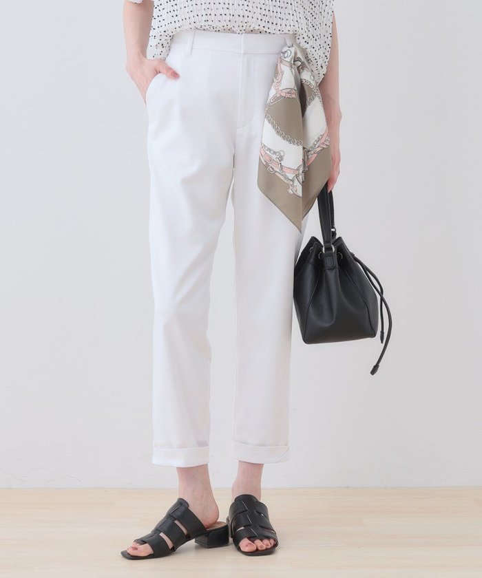 【インディヴィ/INDIVI】の【洗える/高ストレッチ】クロップド丈サテンテーパードパンツ インテリア・キッズ・メンズ・レディースファッション・服の通販 founy(ファニー) https://founy.com/ ファッション Fashion レディースファッション Ladies' Fashion Online パンツ Pants クロップド Cropped サテン Satin ジャケット Jacket ストレッチ Stretch ベーシック Basic ボトム Bottom ポケット Pocket リネン Linen エレガント 上品 Elegant 切替 Switching 洗える Washable |ID: prp329100004582766 ipo3291000000032572288