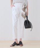 【インディヴィ/INDIVI】の【洗える/高ストレッチ】クロップド丈サテンテーパードパンツ ホワイト|ID: prp329100004582766 ipo3291000000032572289