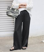 【ジャーナルスタンダード レリューム/JOURNAL STANDARD relume】の《一部WEB限定追加4》麻スリットイージーパンツ ブラック|ID: prp329100004582804 ipo3291000000032661240