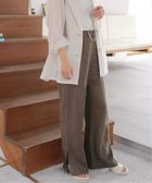 【ジャーナルスタンダード レリューム/JOURNAL STANDARD relume】の《一部WEB限定追加4》麻スリットイージーパンツ ブラウン|ID: prp329100004582804 ipo3291000000032661241