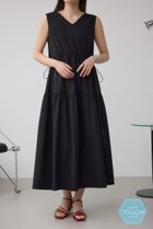 【アズール バイ マウジー/AZUL by moussy】の【堀田茜さん着用アイテム】C/T撥水ティアードドロストワンピース BLK|ID: prp329100004582986 ipo3291000000032605216