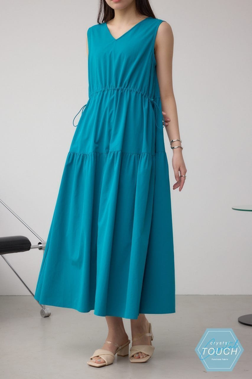 【アズール バイ マウジー/AZUL by moussy】の【堀田茜さん着用アイテム】C/T撥水ティアードドロストワンピース インテリア・キッズ・メンズ・レディースファッション・服の通販 founy(ファニー) 　ファッションモデル・俳優・女優　Models　女性　Women　堀田茜　Hotta Akane　ファッション　Fashion　レディースファッション　Ladies' Fashion Online　ワンピース　Dress　おすすめ　Recommend　トレンド　Trend　バルーン　Balloon　ブルゾン　Blouson　夏　Summer　BLU|ID: prp329100004582986 ipo3291000000032605218