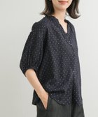 【アーバンリサーチ ドアーズ/URBAN RESEARCH DOORS】のグリッタードットギャザーブラウス NAVY|ID: prp329100004582999 ipo3291000000032644588