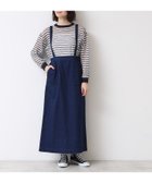 【デッサン/Dessin】の【洗える・後ろゴム】サスペンダー付デニムスカート(S~L) ネイビー|ID: prp329100004583036 ipo3291000000032638832