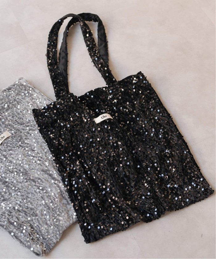 【スピック&スパン/Spick & Span】のUhr/ウーア 別注Spangle Velour Tote インテリア・キッズ・メンズ・レディースファッション・服の通販 founy(ファニー) https://founy.com/ ファッション Fashion レディースファッション Fashion for Women トップス・カットソー Cut & Sew Tops ベロアトップス Velour Tops / Velvet-Look Items バッグ Bags 別注 Limited Edition, Custom Order |ID: prp329100004583062 ipo3291000000032724808