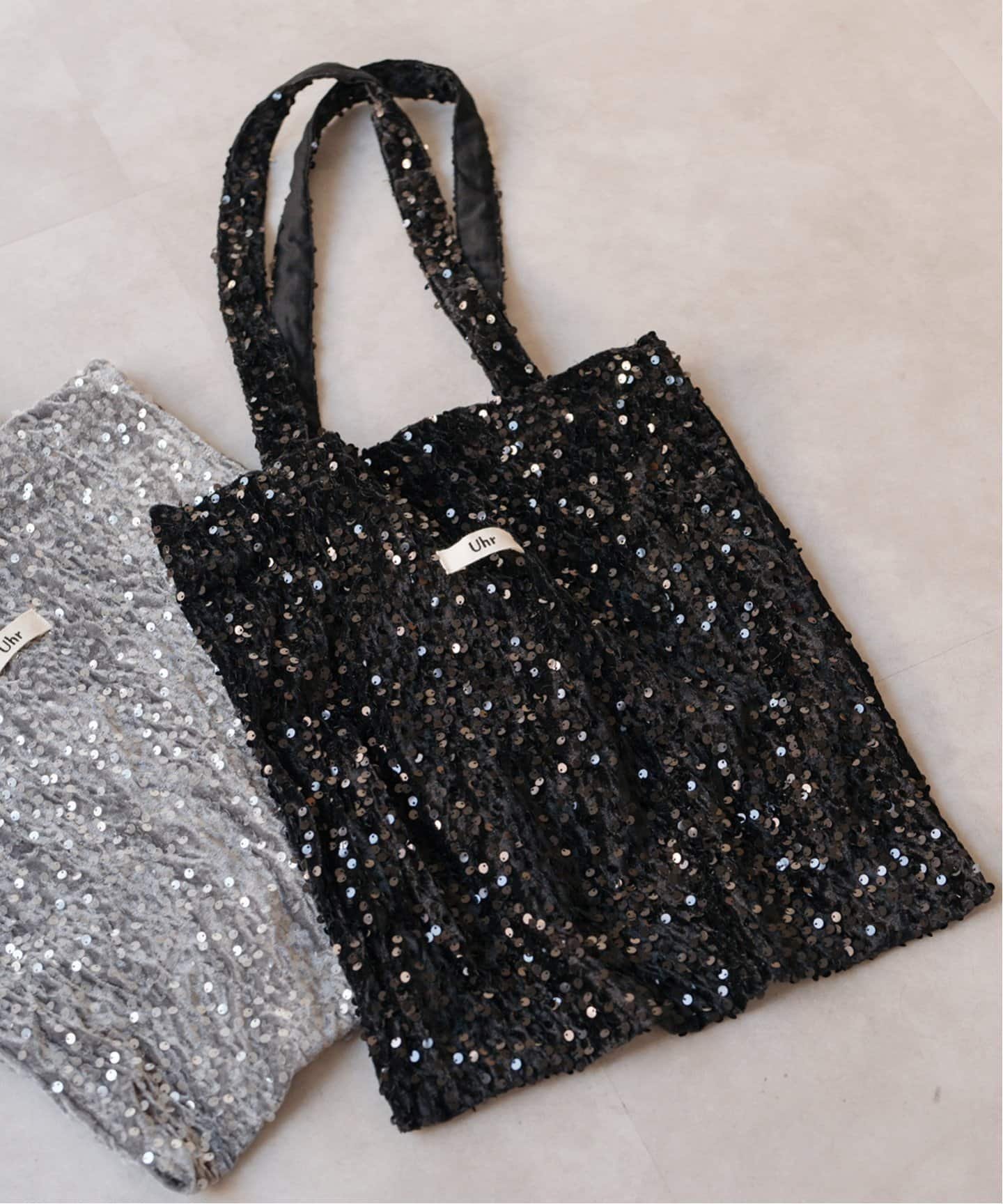 【スピック&スパン/Spick & Span】のUhr/ウーア 別注Spangle Velour Tote 人気、トレンドファッション・服の通販 founy(ファニー) 　ファッション　Fashion　レディースファッション　Fashion for Women　トップス・カットソー　Cut & Sew Tops　ベロアトップス　Velour Tops / Velvet-Look Items　バッグ　Bags　別注　Limited Edition, Custom Order　 other-1|ID: prp329100004583062 ipo3291000000032724808