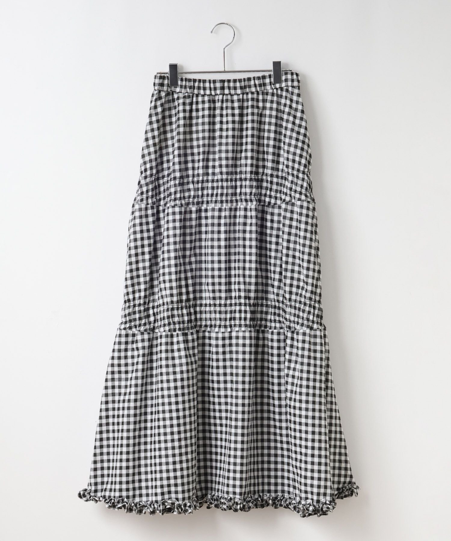 【ローリーズファーム/LOWRYS FARM】のボリュームシャーリングスカート 人気、トレンドファッション・服の通販 founy(ファニー) 　ファッション　Fashion　レディースファッション　Ladies' Fashion Online　スカート　Skirt　おすすめ　Recommend　ギャザー　Gather　コンパクト　Compact　シャーリング　Shirring　シンプル　Simple　チェック　Check　バランス　Balance　フリル　Frills　フレア　Flare　リラックス　Relax　ヴィンテージ　Vintage　無地　Plain Color　 other-1|ID: prp329100004583097 ipo3291000000032606835