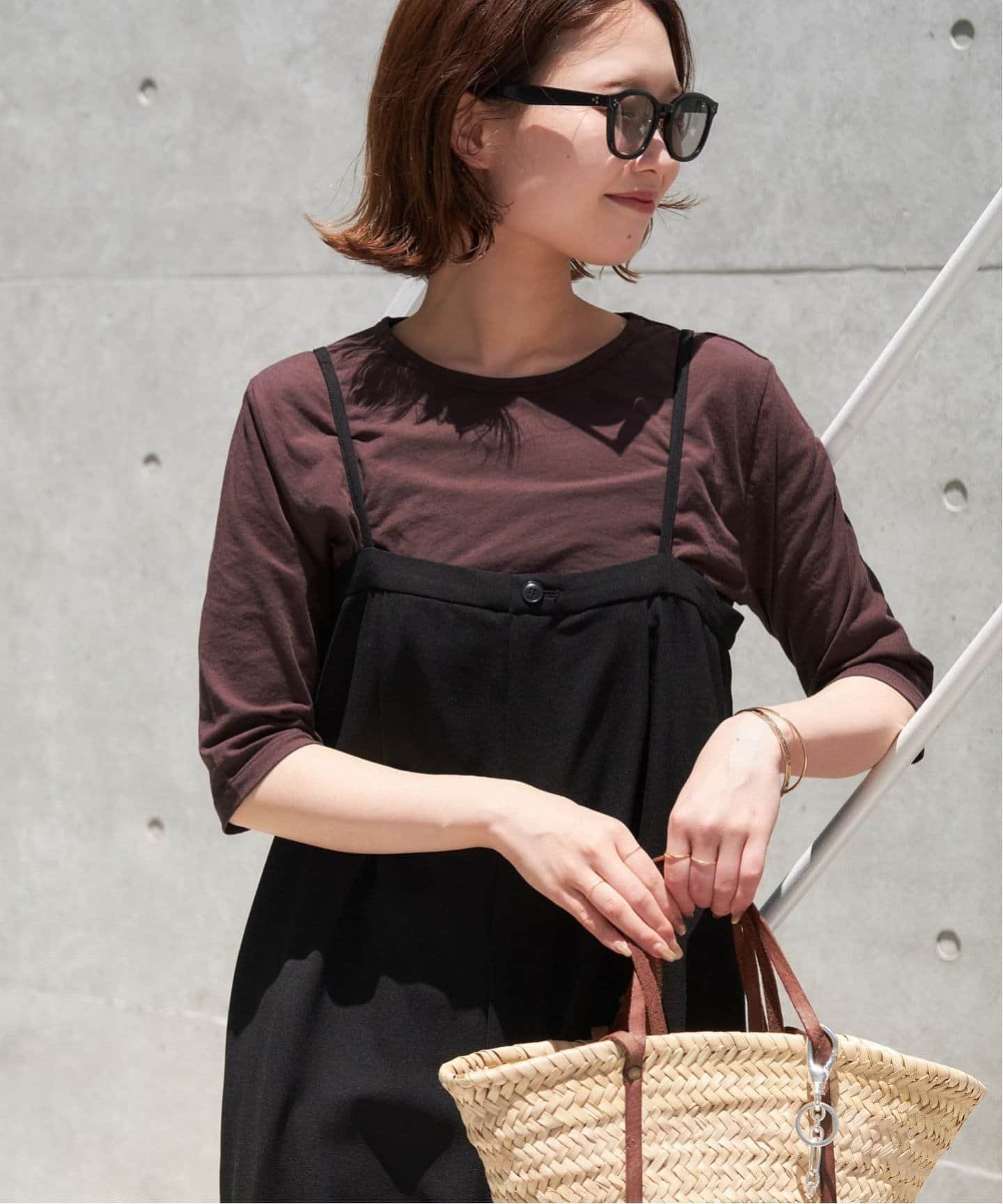 【スローブ イエナ/SLOBE IENA】の《追加 》シアー天竺5分袖Tシャツ インテリア・キッズ・メンズ・レディースファッション・服の通販 founy(ファニー) 　ファッション　Fashion　レディースファッション　Ladies' Fashion Online　トップス・カットソー　Tops/Tshirt　シャツ/ブラウス　Shirts/Blouses　ロング / Tシャツ　T-Shirts　2025年　2025　2025-2026秋冬・A/W　Aw/Autumn/Winter/Fw/Fall/2025-2026　シアー　Sheer　ブラウン|ID: prp329100004583173 ipo3291000000032624736