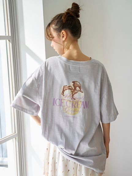 【ジェラート ピケ/gelato pique】の【COOL COLLECTION】【接触冷感】ICEワンポイントビッグTシャツ インテリア・キッズ・メンズ・レディースファッション・服の通販 founy(ファニー) 　ファッション　Fashion　レディースファッション　Ladies' Fashion Online　トップス・カットソー　Tops/Tshirt　シャツ/ブラウス　Shirts/Blouses　ロング / Tシャツ　T-Shirts　おすすめ　Recommend　カラフル　Colorful　ショート　Short　ビッグ　Big　プリント　Print　ワンポイント　One Point　ヴィンテージ　Vintage　夏　Summer　GRY[006]|ID: prp329100004583196 ipo3291000000032593584