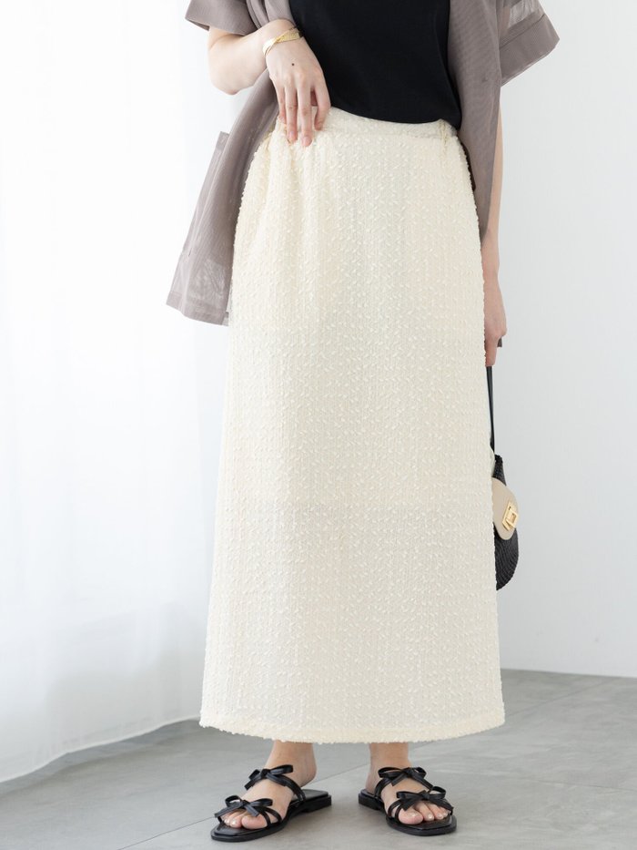 【テチチ/Te chichi】のカットジャカードナロースカート インテリア・キッズ・メンズ・レディースファッション・服の通販 founy(ファニー) https://founy.com/ ファッション Fashion レディースファッション Fashion for Women スカート Skirts ジャカード／ジャガード Jacquard, Woven Pattern スリット Slit, Slit Detail エレガント 上品 Elegant |ID: prp329100004583199 ipo3291000000032712647