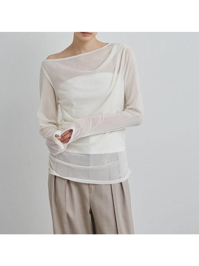 【ミースロエ/MIESROHE】の【ウォッシャブル】ワンショルドレープフロッキーチュールTOPS インテリア・キッズ・メンズ・レディースファッション・服の通販 founy(ファニー) https://founy.com/ 雑誌掲載アイテム Magazine Picks & Fashion Features ファッション雑誌 Fashion Magazines ヴェリィ VERY バイラ BAILA ファッション Fashion レディースファッション Fashion for Women トップス・カットソー Cut & Sew Tops 12月号 December Issue 2月号 February Issue, Feb. Edition 3月号 March Issue アシンメトリー Asymmetrical Style インナー Innerwear ウォッシャブル Machine Washable オケージョン Occasion Wear シャーリング Shirring, Ruched チュール Tulip, Tulip Motif ドレープ Drape, Draping Fabric 冬 Winter / This Winter 洗える Machine Washable A/W・秋冬 Autumn/Winter 雑誌 Magazine, Fashion Magazine |ID: prp329100004583277 ipo3291000000033445297