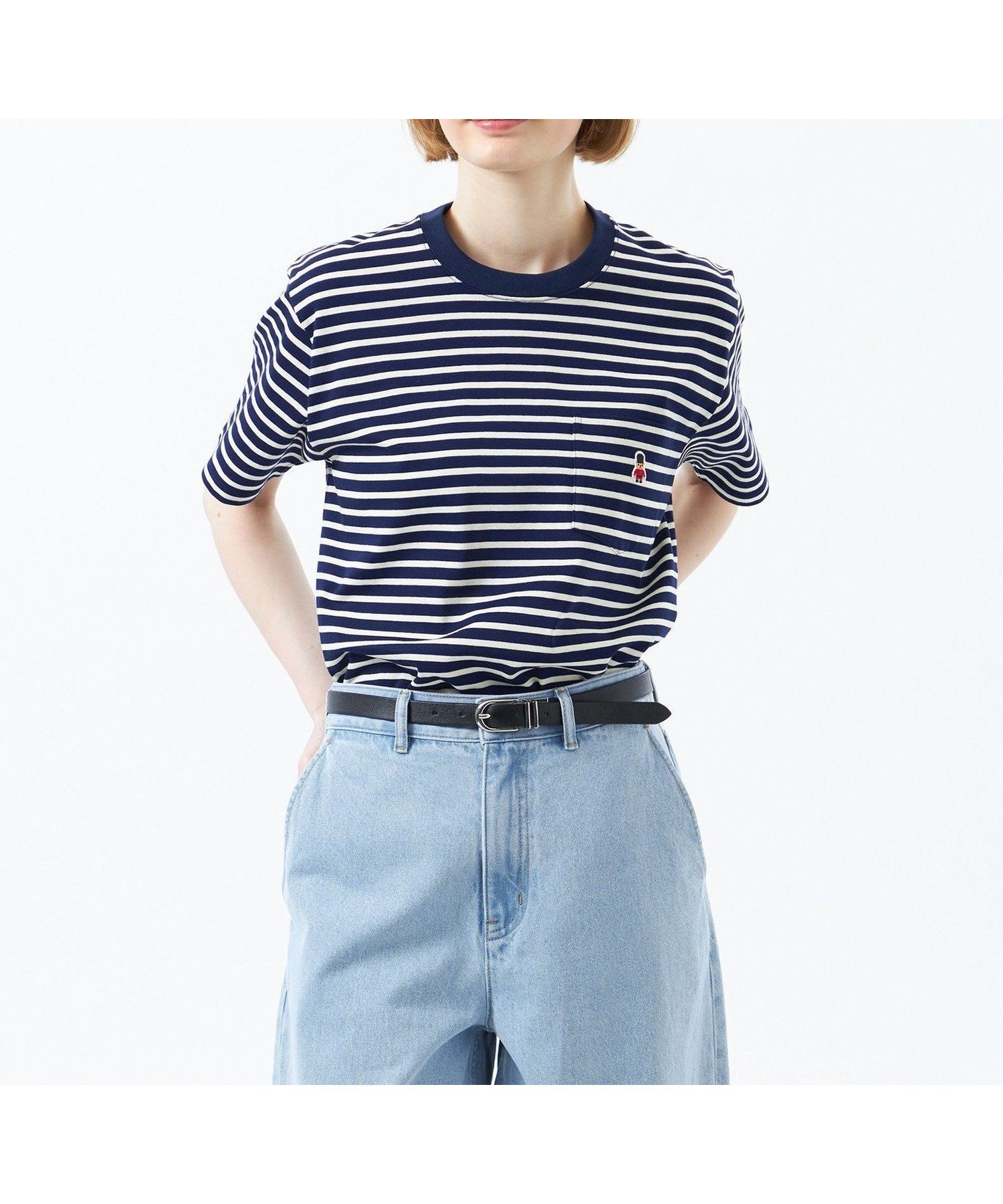 【マッキントッシュ フィロソフィー/MACKINTOSH PHILOSOPHY】のバッキンガムベア バスクボーダーポケットT インテリア・キッズ・メンズ・レディースファッション・服の通販 founy(ファニー) 　ファッション　Fashion　レディースファッション　WOMEN　おすすめ　Recommend　インナー　Inner　ベーシック　Basic　ロンドン　London　半袖　Short Sleeve　夏　Summer　春　Spring　秋　Autumn/Fall　ネイビー|ID: prp329100004583280 ipo3291000000032482558