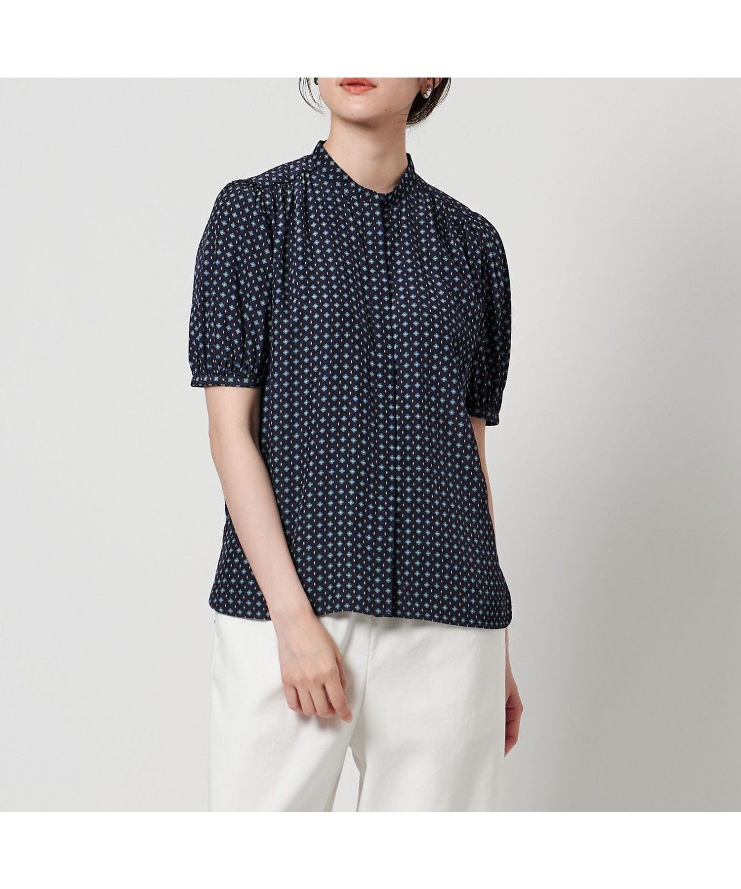 【ユナイテッドアローズ/UNITED ARROWS】のSPiree K/S ショートスリーブ ブラウス インテリア・キッズ・メンズ・レディースファッション・服の通販 founy(ファニー) 　ファッション　Fashion　レディースファッション　Fashion for Women　トップス・カットソー　Cut & Sew Tops　シャツ・ブラウス・オフィスカジュアル　Elegant Blouses & Button-Ups　ギャザー　Gathered, Ruffled　ショート　Short, Short Length　スリーブ　Sleeve, Long Sleeve / Short Sleeve　セットアップ　Set-Up, Coordinated Outfit　なめらか　Smooth, Silky Texture　プリント　Print, Printed Pattern　無地　Plain, Solid Color　ワイド　Wide, Wide Fit　おすすめ　Recommended / Our Picks　その他7|ID: prp329100004583283 ipo3291000000032736720