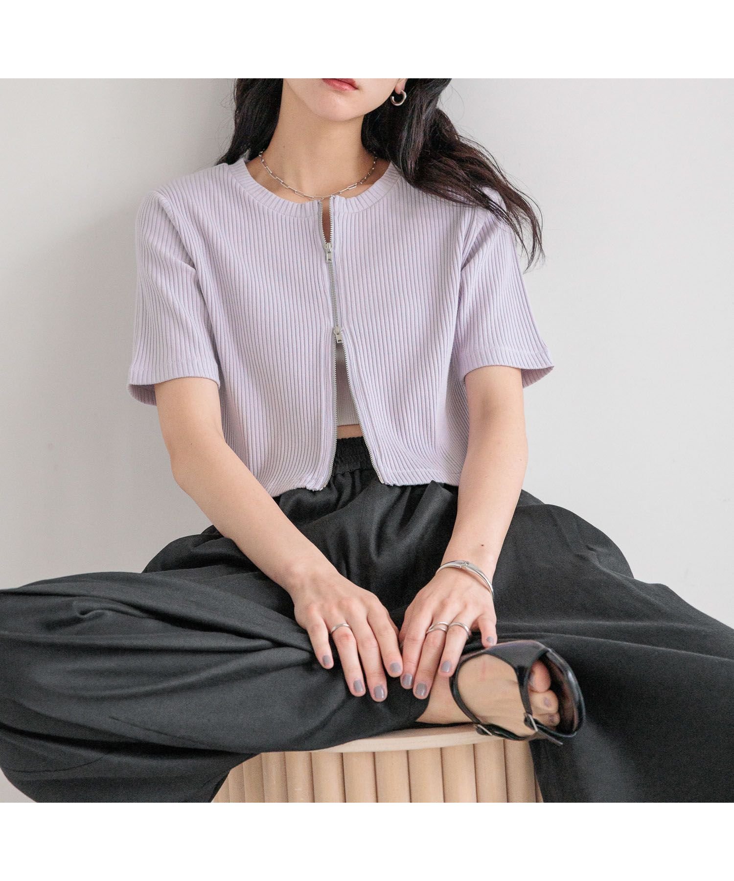 【ローリーズファーム/LOWRYS FARM】の【選べるSHORT LOG丈】WZIPリブカーディガンSS 人気、トレンドファッション・服の通販 founy(ファニー) 　ファッション　Fashion　レディースファッション　Fashion for Women　トップス・カットソー　Cut & Sew Tops　カーディガン・羽織り　Layered Style Cardigans　おすすめ　Recommended / Our Picks　タイトスカート　Pencil Skirt, Tight Skirt　デニム　Denim, Jeans Material　トレンド　Trend, Trending Now　フロント　Front, Front Design　ボトム　Bottoms, Lower Wear　 other-1|ID: prp329100004583291 ipo3291000000033890145