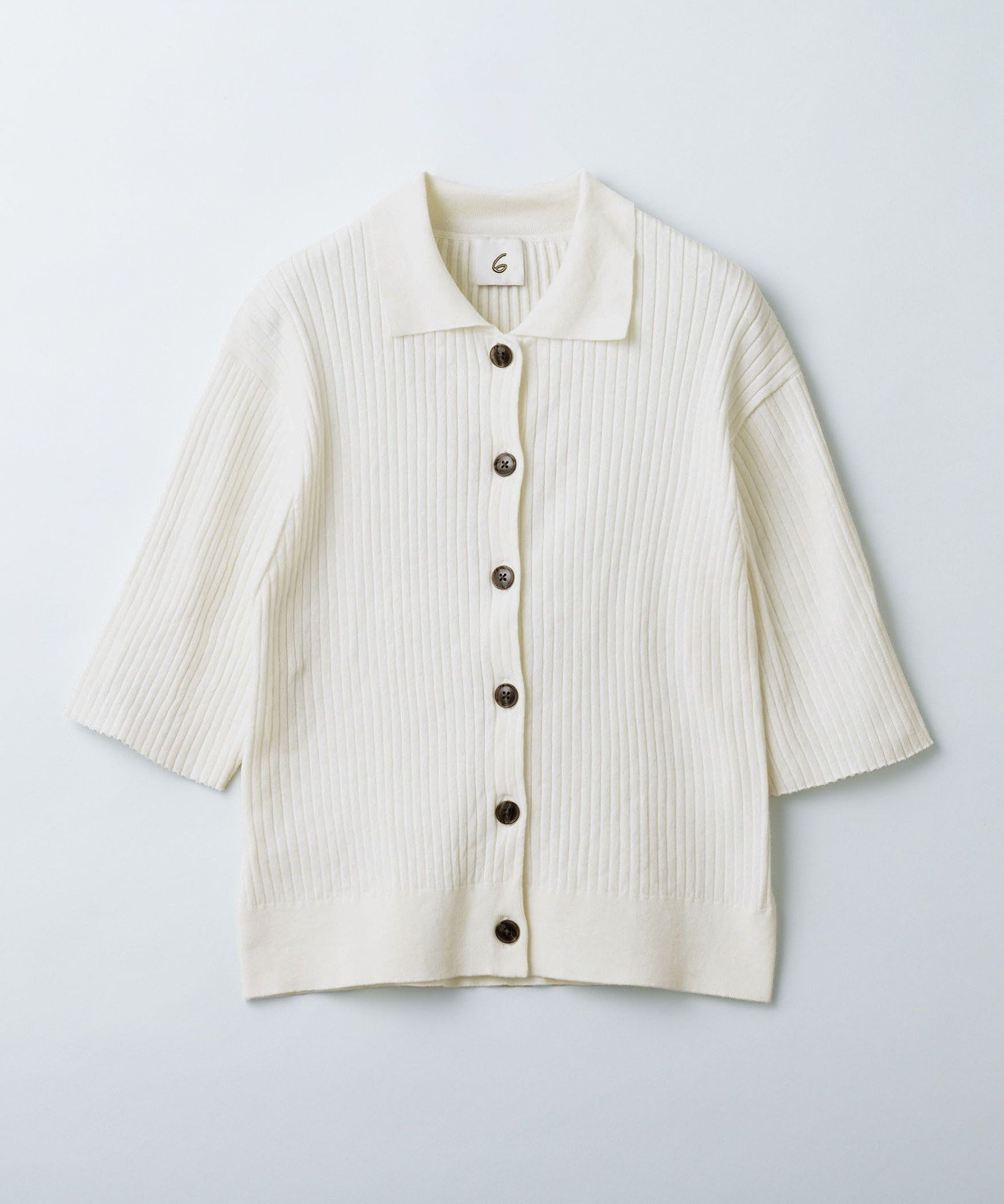 【ビューティ&ユース ユナイテッドアローズ/BEAUTY&YOUTH / UNITED ARROWS】の6(ROKU) リブシャツカーディガン ショートスリーブ インテリア・キッズ・メンズ・レディースファッション・服の通販 founy(ファニー) 　ファッション　Fashion　レディースファッション　WOMEN　トップス・カットソー　Tops/Tshirt　カーディガン　Cardigans　シャツ/ブラウス　Shirts/Blouses　カーディガン　Cardigan　コンパクト　Compact　ショート　Short　スリーブ　Sleeve　フィット　Fit　フロント　Front　マニッシュ　Mannish　夏　Summer　春　Spring　S/S・春夏　Ss・Spring/Summer　WHITE|ID: prp329100004583318 ipo3291000000032483325