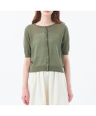 【マッキントッシュ フィロソフィー/MACKINTOSH PHILOSOPHY】の【Heavenly Sheer Knit】 ハーフスリーブカーディガン 人気、トレンドファッション・服の通販 founy(ファニー) ファッション Fashion レディースファッション WOMEN トップス・カットソー Tops/Tshirt ニット Knit Tops カーディガン Cardigans おすすめ Recommend カーディガン Cardigan コンパクト Compact 半袖 Short Sleeve 夏 Summer 春 Spring 秋 Autumn/Fall thumbnail カーキ|ID: prp329100004583333 ipo3291000000032483520