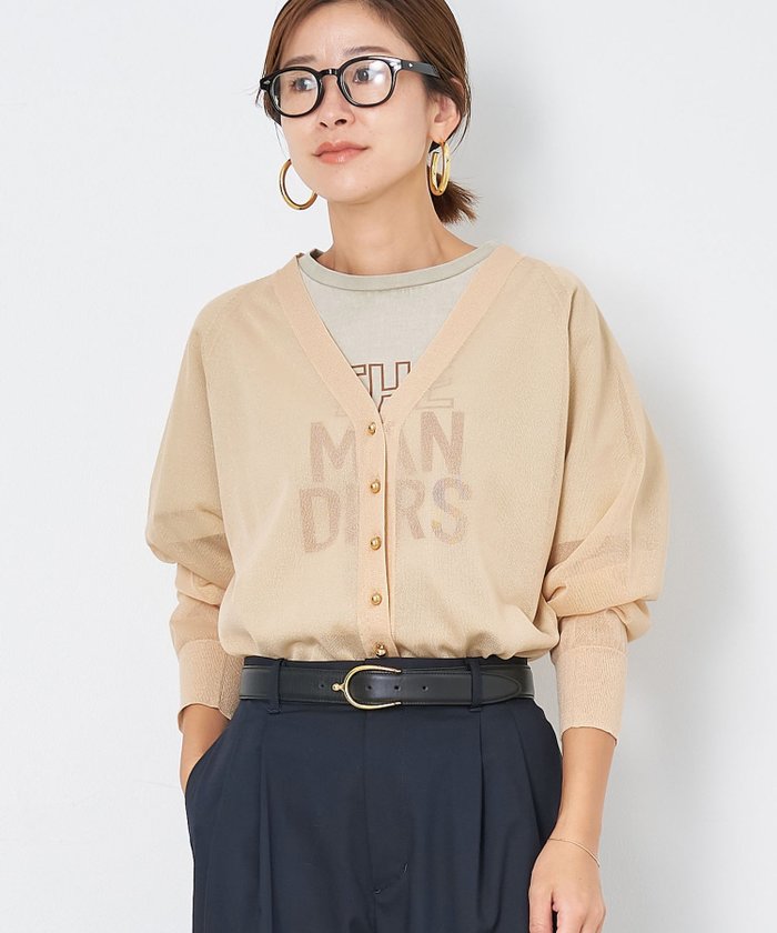 【マイカ ディール/MICA & DEAL】のシアーVネックラメカーディガン インテリア・キッズ・メンズ・レディースファッション・服の通販 founy(ファニー) https://founy.com/ ファッション Fashion レディースファッション Ladies' Fashion Online トップス・カットソー Tops/Tshirt カーディガン Cardigans Vネック V-Neck インナー Inner カーディガン Cardigan シアー Sheer タンク Tank |ID: prp329100004583337 ipo3291000000032661489
