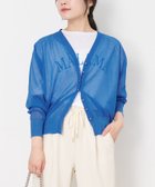 【マイカ ディール/MICA & DEAL】のシアーVネックラメカーディガン BLUE|ID: prp329100004583337 ipo3291000000032661501