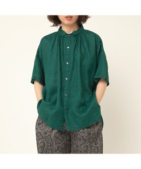 【アールエヌエーエヌ/RNA-N】のB2909 リネンスモールカラーシャーリングシャツ 人気、トレンドファッション・服の通販 founy(ファニー) ファッション Fashion レディースファッション Fashion for Women トップス・カットソー Cut & Sew Tops シャツ・ブラウス・オフィスカジュアル Elegant Blouses & Button-Ups ギャザー Gathered, Ruffled シャーリング Shirring, Ruched リネン Linen, Linen Fabric エレガント 上品 Elegant 半袖 Short Sleeve, Half Sleeve |ID:prp329100004583390