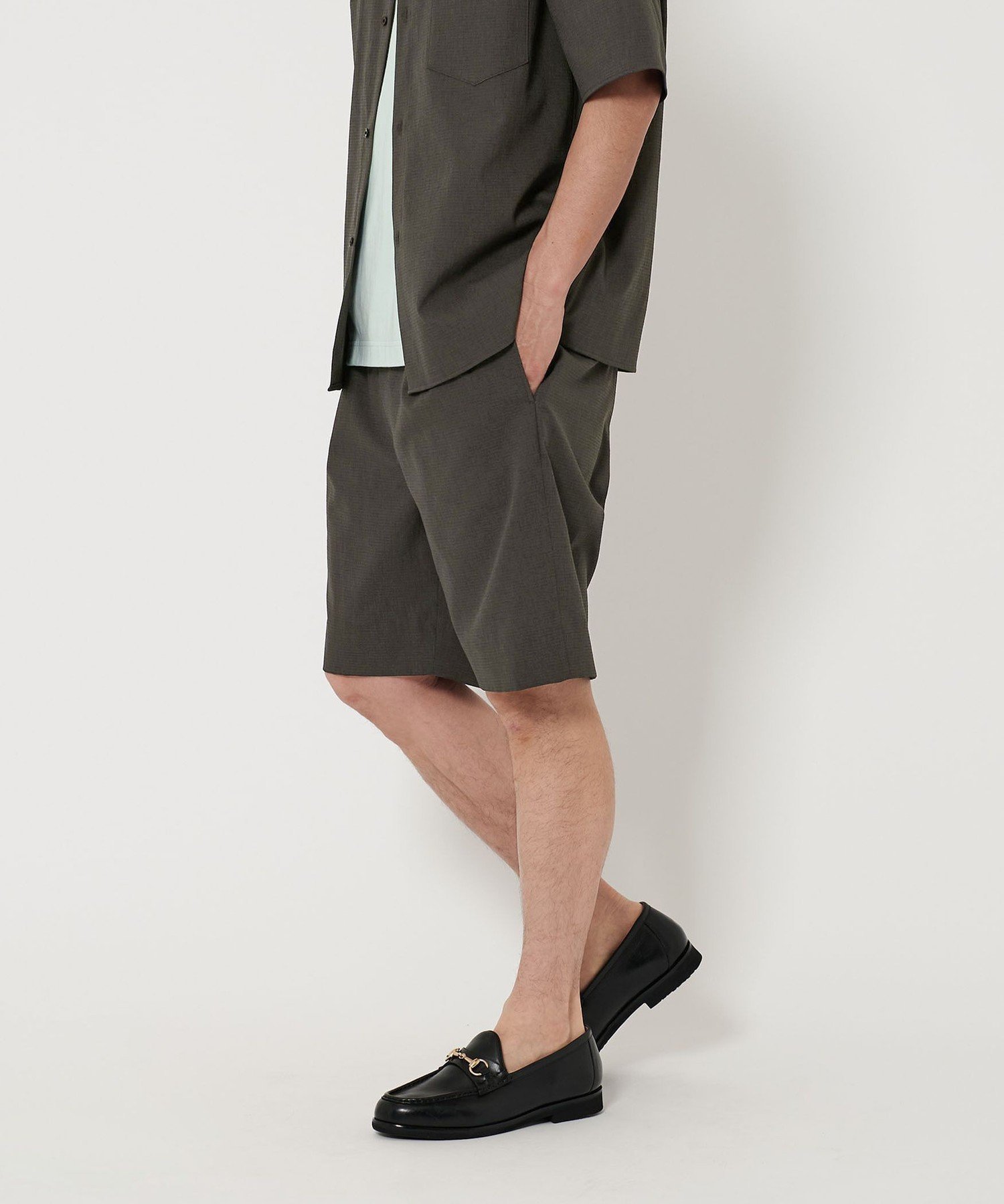 【ビューティ&ユース ユナイテッドアローズ/BEAUTY&YOUTH / UNITED ARROWS / MEN】のKOMATSU PACK トロピカル 1P ショート イージーパンツ -セットアップ対応 ヨコストレッチ- インテリア・キッズ・メンズ・レディースファッション・服の通販 founy(ファニー) 　ファッション　Fashion　メンズファッション　Fashion for Men　ボトムス　Bottoms　エレガント 上品　Elegant　コイン　Coin, Coin Design　ショート　Short, Short Length　ストレッチ　Stretch, Stretchy Fabric　セットアップ　Set-Up, Coordinated Outfit　ドローコード　Drawcord, Drawstring Cord　ポケット　Pocket, Pocket Detail　別注　Limited Edition, Custom Order　メッシュ　Mesh, Net Fabric　リラックス　Relax, Relaxed Fit　夏　Summer　DK.GRAY|ID: prp329100004583391 ipo3291000000033347013
